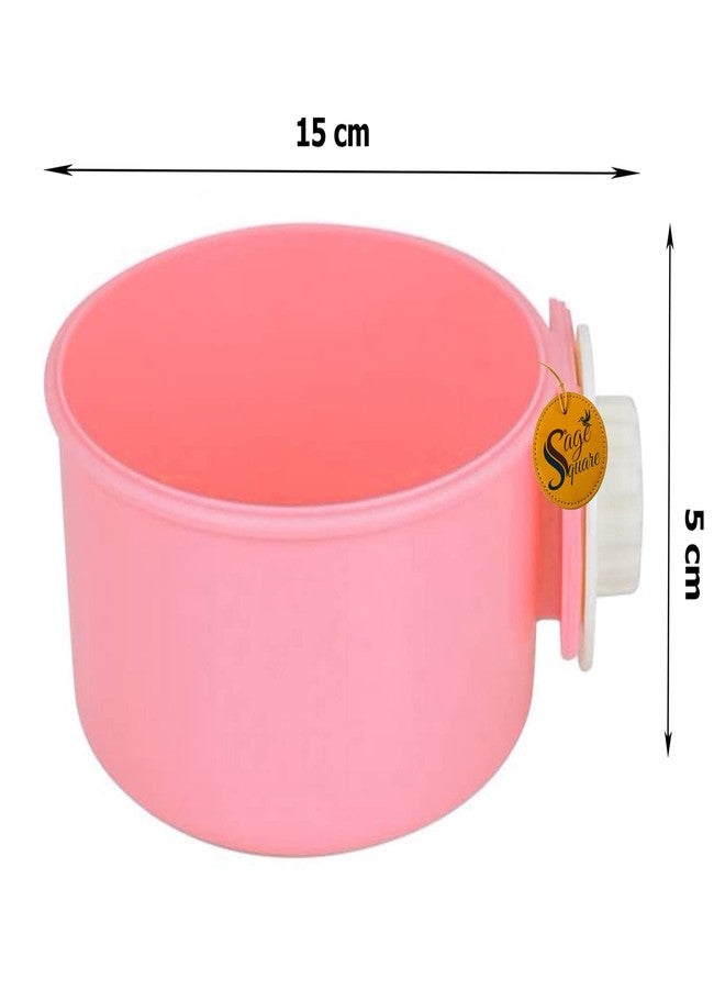 Sage Square Sage Sqauare Plastic Bowl, Hanging Kennel Cage Bowl Food & Water Feeder Coop Cup for Cat, Puppy, Birds and Other Small Pets (Round Pink) - Image 5